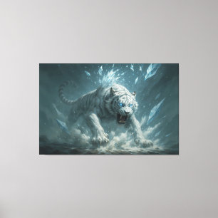 Impressão Em Tela Tigre Branco Frost – Imperador do Reino Congelado 