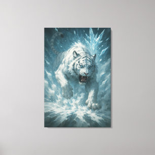 Impressão Em Tela Tigre Branco Frost – Imperador do Reino Congelado 