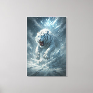 Impressão Em Tela Tigre Branco Frost – Imperador do Reino Congelado 