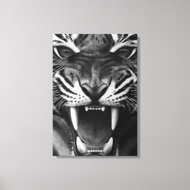 Impressão Em Tela Tigre de Corda (Frente)