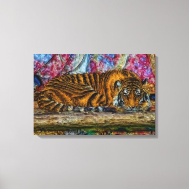 Impressão Em Tela Tigre de dormir (Frente)