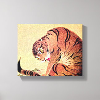 Impressão Em Tela Tigre Japonês Woodblock Vintage Art Ukiyo-E
