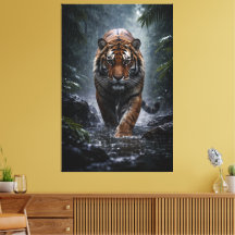 Tigre Majestoso – Poder Silencioso na Chuva