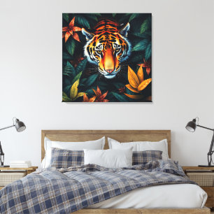 Impressão Em Tela “Tigre Meu” – Retrato Colorido de Tigre