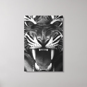 Impressão Em Tela Tigre rujir