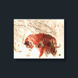 Impressão Em Tela Tigres na neve<br><div class="desc">Adicione esta bela imagem para iluminar sua casa. Personalize-o se quiser. Altere o tamanho da canvas e a espessura da canvas. Dependendo da sua personalização,  o preço variará. Procurando algo diferente? Entre em contato comigo em www.lrmediasolutions.com</div>