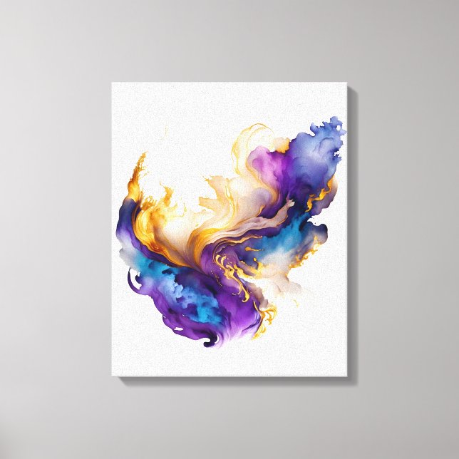 Impressão Em Tela Tinta abstrata (Frente)