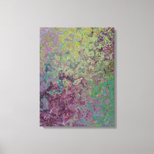 Impressão Em Tela Tinta alcoólica colorida, Abstrato verde e borgonh