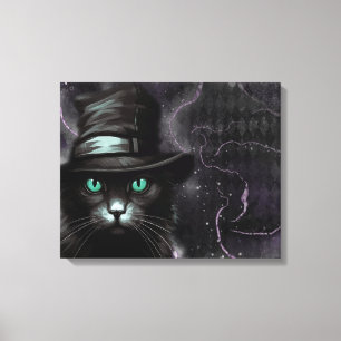 Impressão Em Tela Tinta de Álcool Gárgyle de Gato Preto