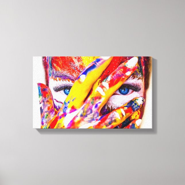 Impressão Em Tela Tinta | Zazzle_Growth. (Frente)