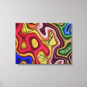 Impressão Em Tela Tipografia Abstrato