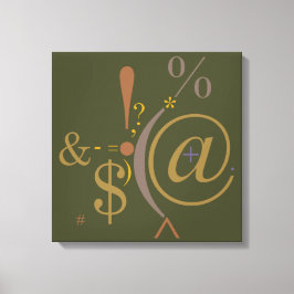 Impressão Em Tela Tipografia (Composição Abstrato)