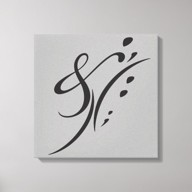 Impressão Em Tela Tipografia (Composição Abstrato) (Frente)