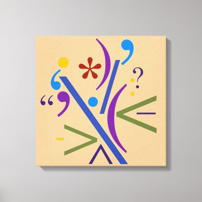 Impressão Em Tela Tipografia (Composição Abstrato) (Frente)