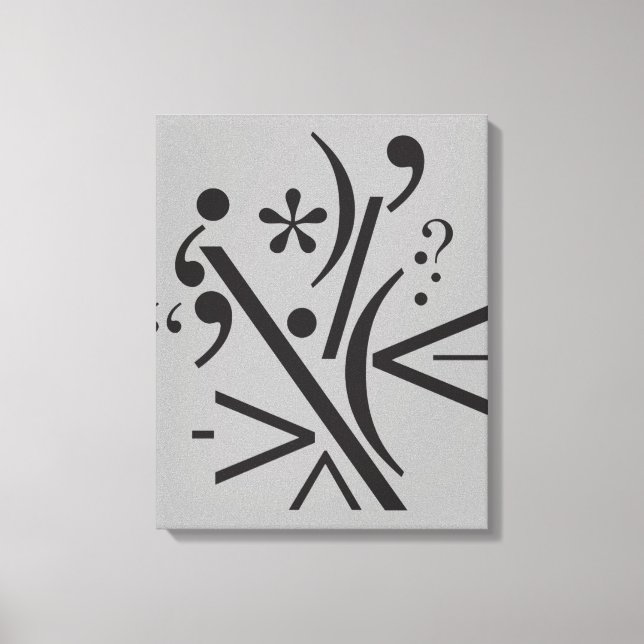 Impressão Em Tela Tipografia (Composição Abstrato) (Frente)