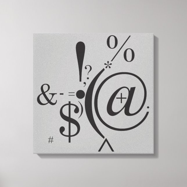 Impressão Em Tela Tipografia (Composição Abstrato) (Frente)