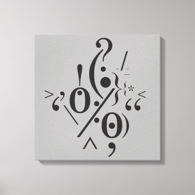 Impressão Em Tela Tipografia (Composição Abstrato) (Frente)