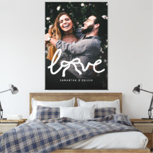 Tipografia de Casal Amor Moderno Foto Personalizad