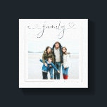 Impressão Em Tela Tipografia de Fotos Personalizadas da Família e Te<br><div class="desc">Foto personalizada da família e texto Ama arte cardíaca Tipografia cardíaca - Tela impressa de Ricaso - adicione sua própria fotografia e texto a esta canvas excelente</div>