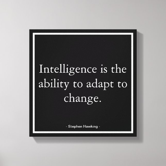 Impressão Em Tela Tipografia de Hawking de Motivação Empresarial Cor (Frente)