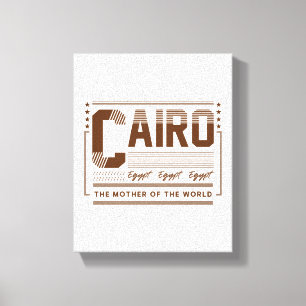 Impressão Em Tela Tipografia do Cairo Egito Gráfico   Design Moderno