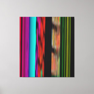 Impressão Em Tela Tiras Coloridas 717 Abstrato Art