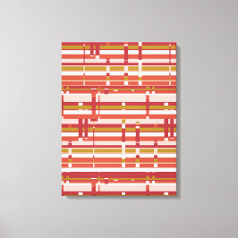 Impressão Em Tela Tiras Vermelhos do Pastel de Arte Abstrato moderna
