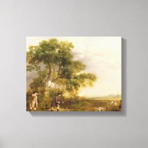 Impressão Em Tela Tiro de dois cavalheiros (óleo em canvas)