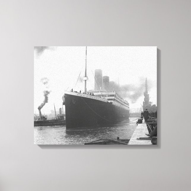 Impressão Em Tela Titanic nas docas de Southampton (Frente)