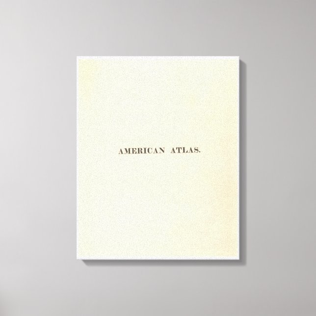 Impressão Em Tela Título Page American Atlas (Frente)