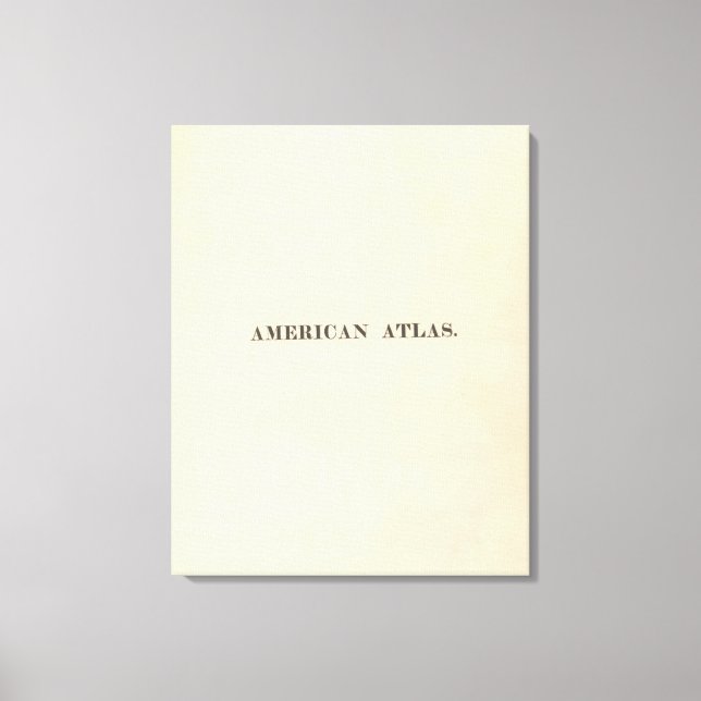 Impressão Em Tela Título Page American Atlas (Frente)