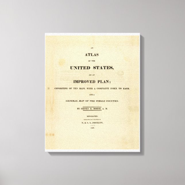 Impressão Em Tela Título Page Atlas dos Estados Unidos (Frente)