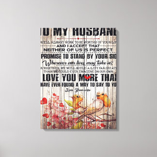 Impressão Em Tela To My Husband Present | Cute Slogan Gift |
