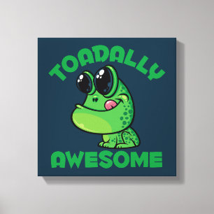 Impressão Em Tela Toad de Cartoon Feliz e Incrível