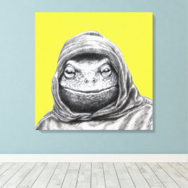 Impressão Em Tela Toad in Hoodie (Amarelo retrô)