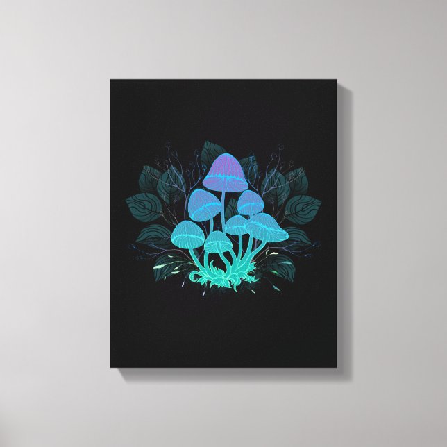 Impressão Em Tela Toadstools em arbustos (Frente)