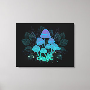 Impressão Em Tela Toadstools em arbustos