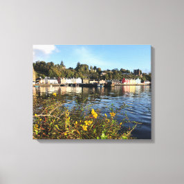 Impressão Em Tela Tobermory, Ilha de Mull, Escócia com Flores