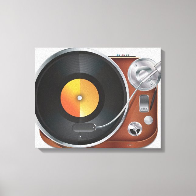 Impressão Em Tela Tocador de Música de DJ (Frente)