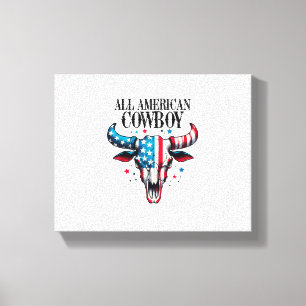 Impressão Em Tela Todos os cowboy americanos - Pavilhão de Vaca dos