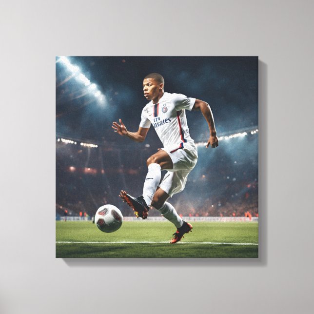 Impressão Em Tela Toile art abstrait Kylian Mbappé (Frente)