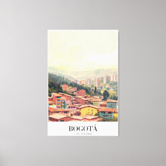 Impressão Em Tela Toile Bogota Colombia Vintage