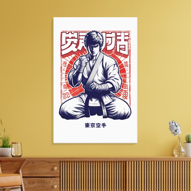 Impressão Em Tela Tokyo Karate  (Insitu(Sala de estar))