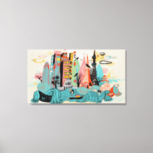 Impressão Em Tela Tokyo tirado mão Japão