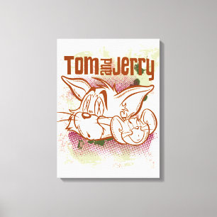 Impressão Em Tela Tom e Jerry Brown e verde