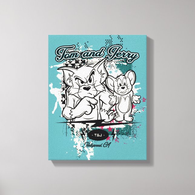 Impressão Em Tela Tom e Jerry Hollywood CA (Frente)