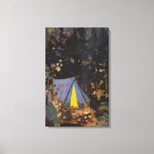 Impressão Em Tela Tom Thomson - CAMPFIRE 1916