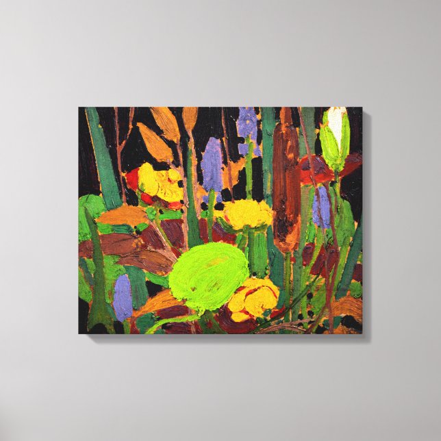 Impressão Em Tela Tom Thomson - Flores de Água (Frente)