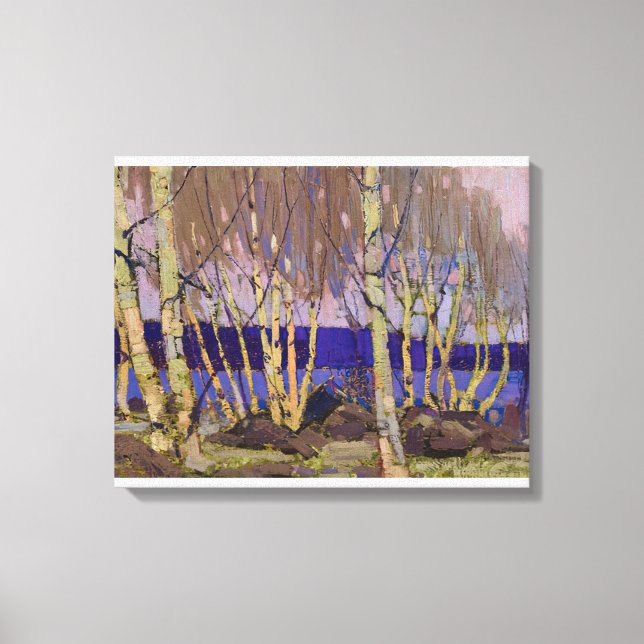 Impressão Em Tela Tom Thomson - NOITE LAGO CANOE DE 1916 (Frente)