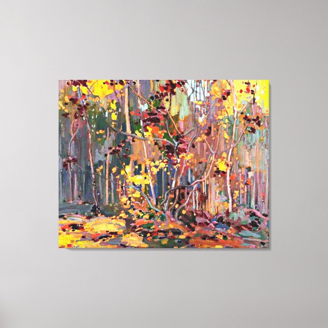 Impressão Em Tela Tom Thomson pintura, Maple Saplings (Frente)